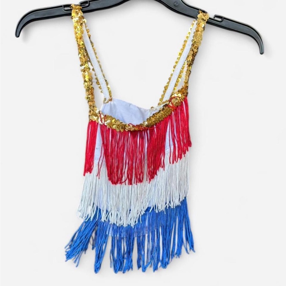Gold and Multicolor Fringe Women's Accessory
